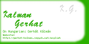 kalman gerhat business card