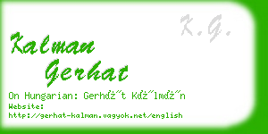 kalman gerhat business card